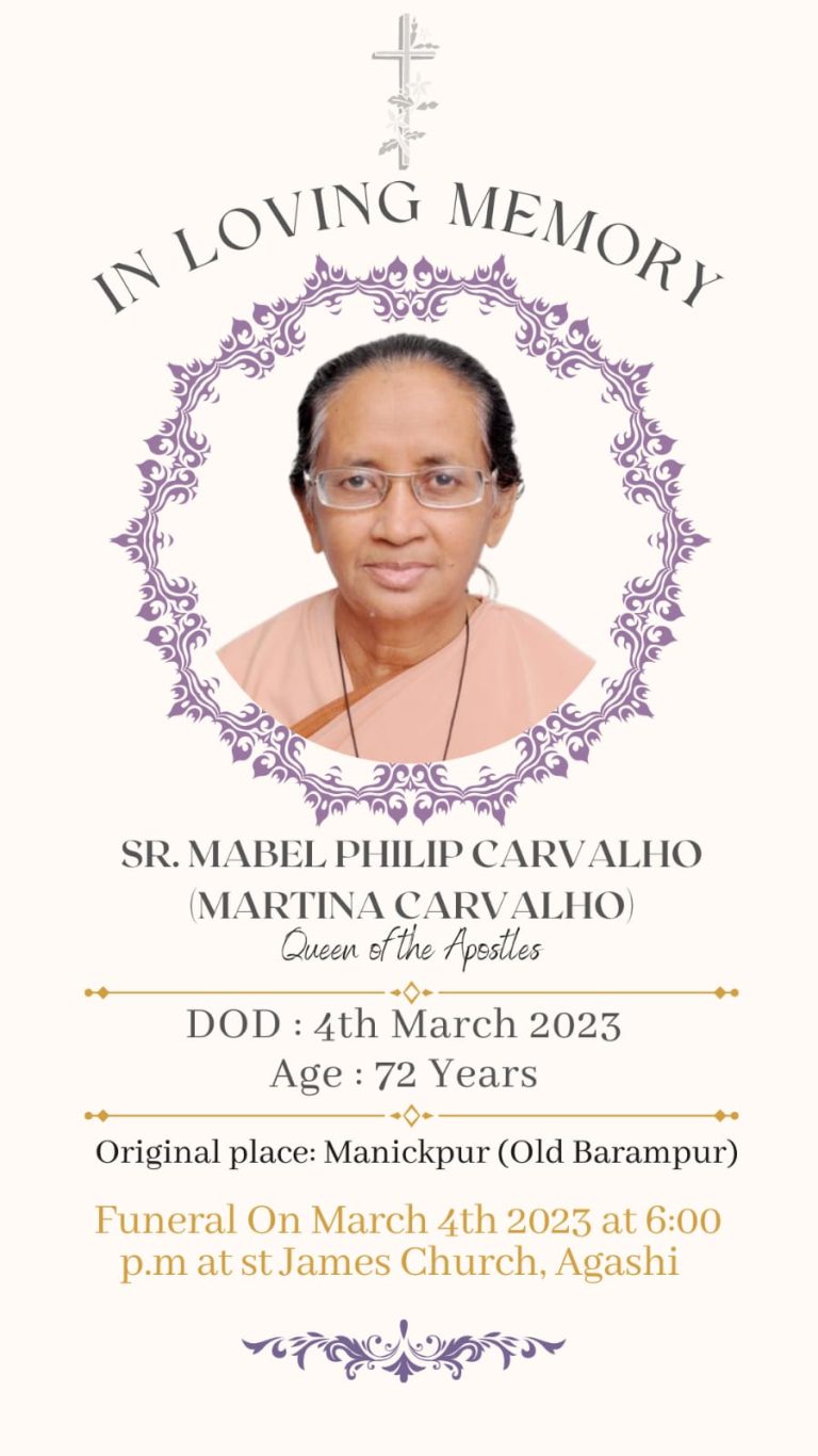 Sr. Mabel (Martina) Philip Carvalho